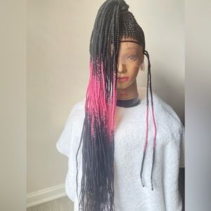 Feed-in Ponytail Braided wig (Video)